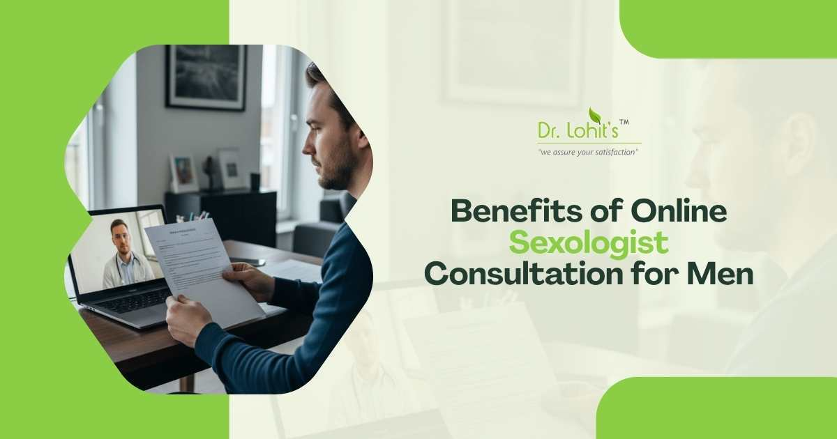 Man having an online sexologist consultation with a doctor on a laptop