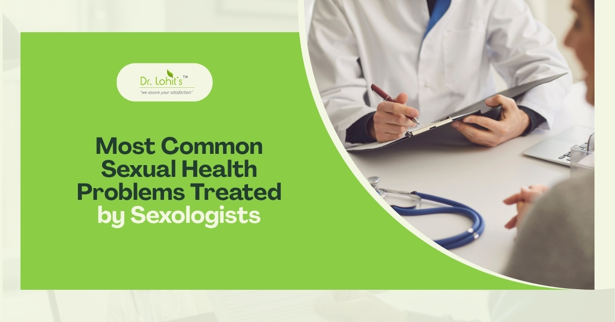 Sexologist consulting a male patient about common sexual health problems