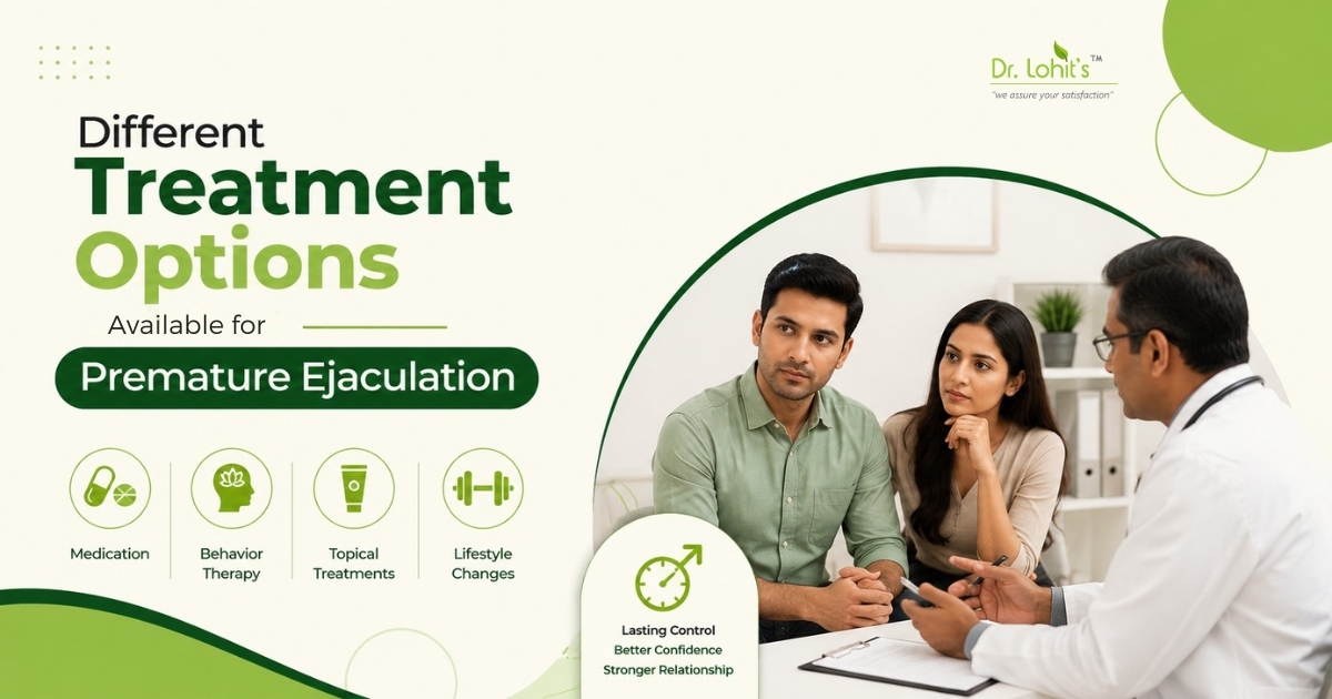 Different treatment options available for premature ejaculation - Dr. Lohit's Ayur Sex Clinic