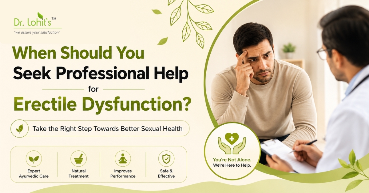 When should you seek professional help for erectile dysfunction - Dr. Lohit's Ayur Sex Clinic