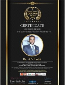 Excellence Doctor Award certificate 2025
