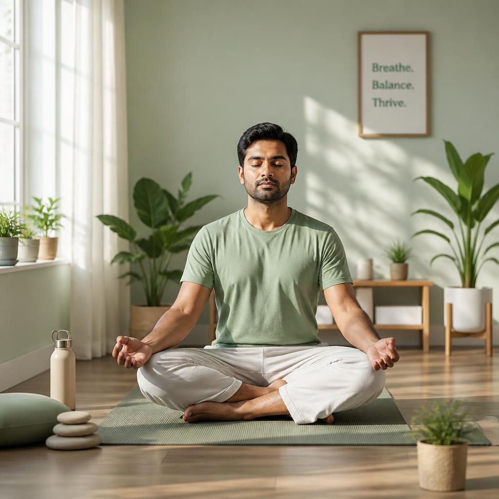 Yoga and meditation supporting male fertility and reproductive wellness